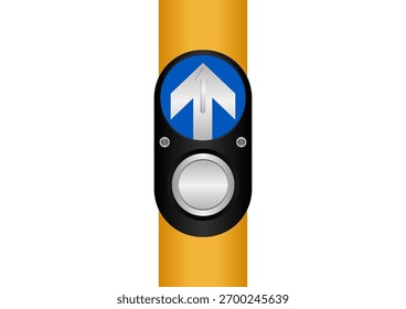 Crosswalk Button. Pedestrian Traffic Button. Vector Illustration.