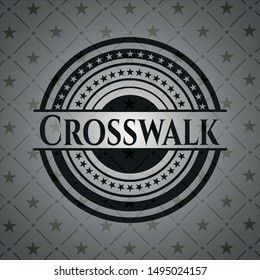 Crosswalk dark badge. Vector Illustration. Detailed.
