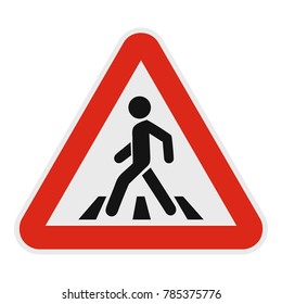 Crosswalk icon. Flat illustration of crosswalk vector icon for web.