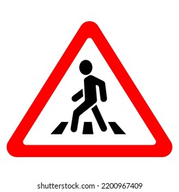 Icono de Crosswalk | Cruce plano aislado sobre fondo blanco