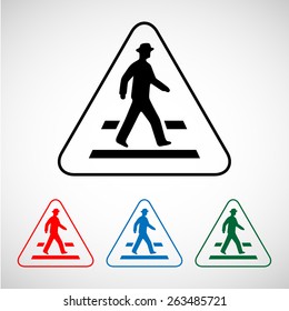 crosswalk icon great for any use. Vector EPS10.