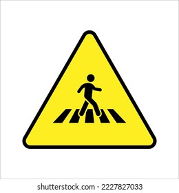 Crosswalk icon. Pedestrian crossing vector icon illustration isolated on white background