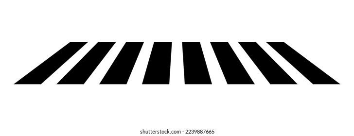 Crosswalk icon. Pedestrian crossing icon. Zebra crossing. Vector illustration
