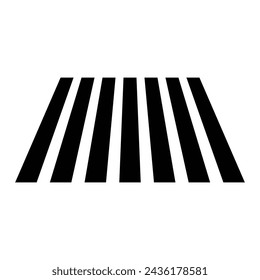 Crosswalk icon. Pedestrian crossing icon. Zebra crossing. Illustration of zebra cross. isolated on white background. EPS file 582.