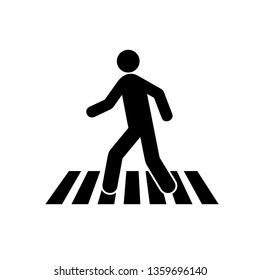 Crosswalk Icon Pictogram