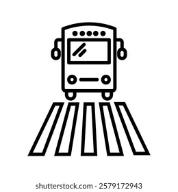 Crosswalk icon set. Pedestrian crossing sign. Zebra crossing simple silhouette.