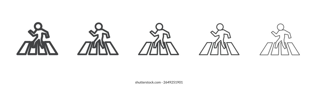 Crosswalk icon simple illustration collection symbol