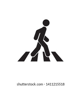 crosswalk icon symbol vector. on white background