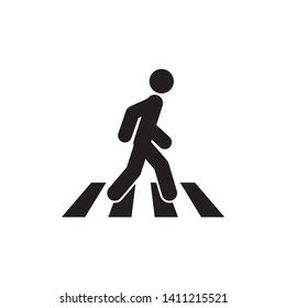 crosswalk icon symbol vector. on white background