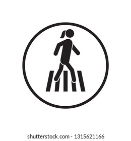 Crosswalk icon vector flat style