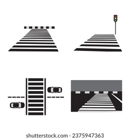 Crosswalk icon vector illustration symbol design