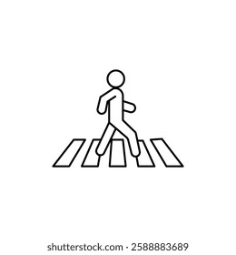 Crosswalk icon Vector logo set flat