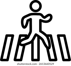 Crosswalk Line Vector Icon Design