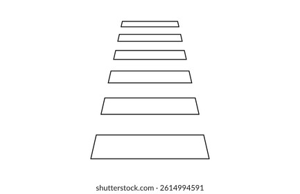 Crosswalk lines. pedestrian crossing icon. zebra crossing. vector illustration, crossover isolated on white background.
