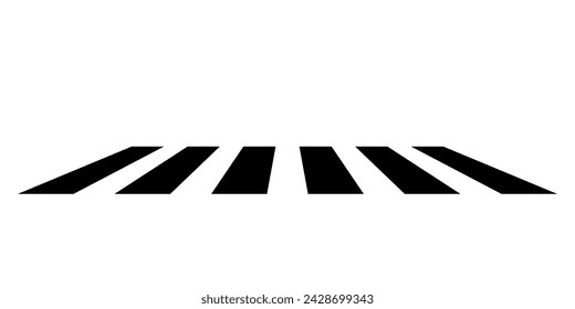 Crosswalk or Pedestrian Crossing Logo Symbol. Traffic Sign. Vector Illustration. 