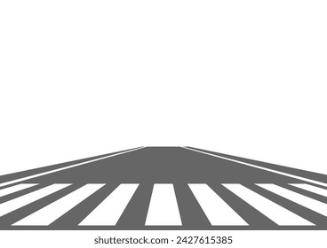 Crosswalk. Pedestrian Crossing Road. Zebra Crossing. Vector Illustration. 