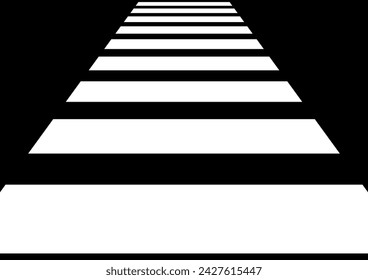 Crosswalk. Pedestrian Crossing Road. Zebra Crossing. Vector Illustration. 