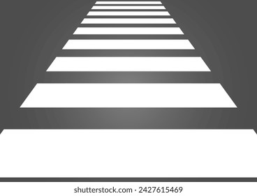 Crosswalk. Pedestrian Crossing Road. Zebra Crossing. Vector Illustration. 