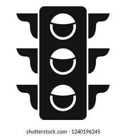 Crosswalk semaphore icon. Simple illustration of crosswalk semaphore vector icon for web design isolated on white background