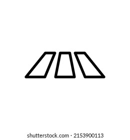 Crosswalk simple icon vector. Flat design