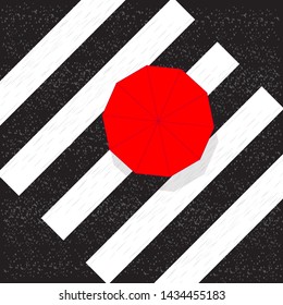 Crosswalk top view vector illustration background icon