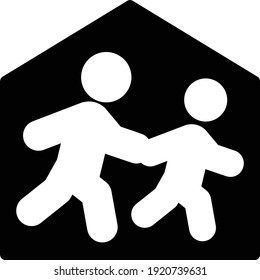 icono plano de glifo de vector de cruce