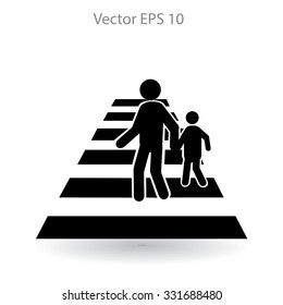 Crosswalk Vector Icon