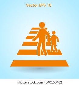 crosswalk vector icon