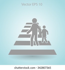 crosswalk vector icon