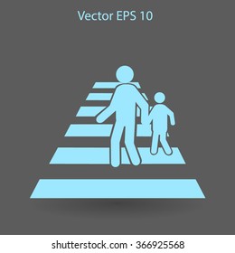crosswalk vector icon