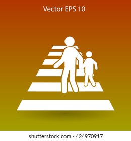 crosswalk vector icon