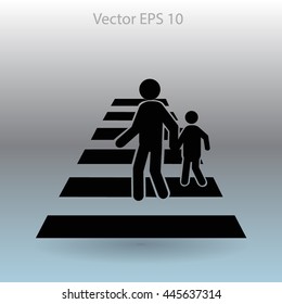 crosswalk vector icon