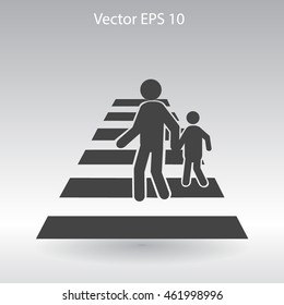 crosswalk vector icon