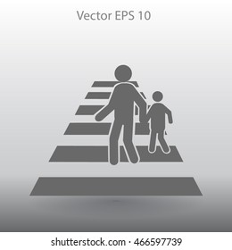 crosswalk vector icon
