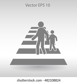 crosswalk vector icon