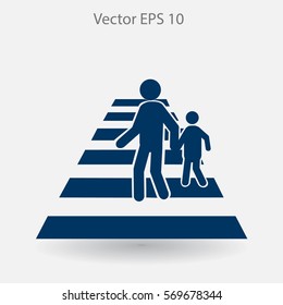 crosswalk vector icon