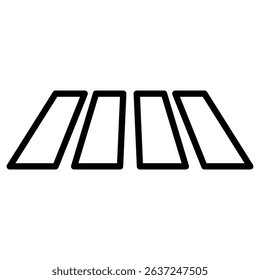 crossway icon Simple thin line stroke
