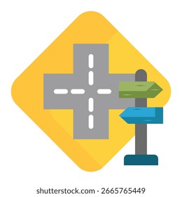 Elemento de icono de signo de Crossways para diseño