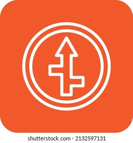 Crossways Vector Icon Design Illustration