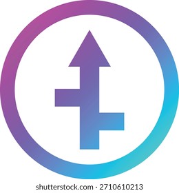Crossways Vector Icon Design Illustration