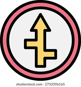 Crossways Vector Icon Design Illustration