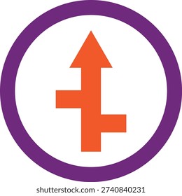 Crossways Vector Icon Design Illustration