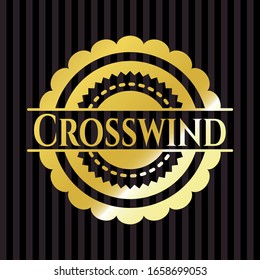 Crosswind gold badge or emblem. Vector Illustration. Detailed.
