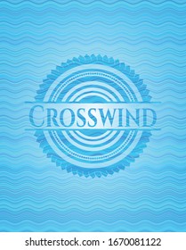 Crosswind water badge. Vector Illustration. Detailed.