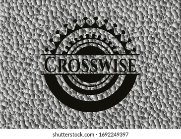 Kreuz-weises dunkles Emblem mit Blasenhintergrund. Vektorillustration Illustration. Detaillierte Angaben.