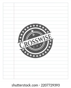 Crosswise drawn with pencil strokes. Vector Illustration. Detailed. 