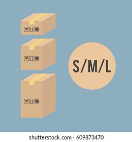 crosswise sealed with adhesive tape carton. vector illustration.