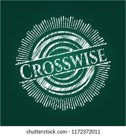Crosswise written on a blackboard