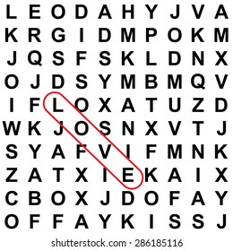 Crossword 8 way concept in vector isolated on white background
