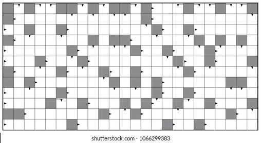 Crossword - blank crossword puzzle pattern, horizontal format template, to insert any words for a clear message, brief heading or explicit information in keywords.